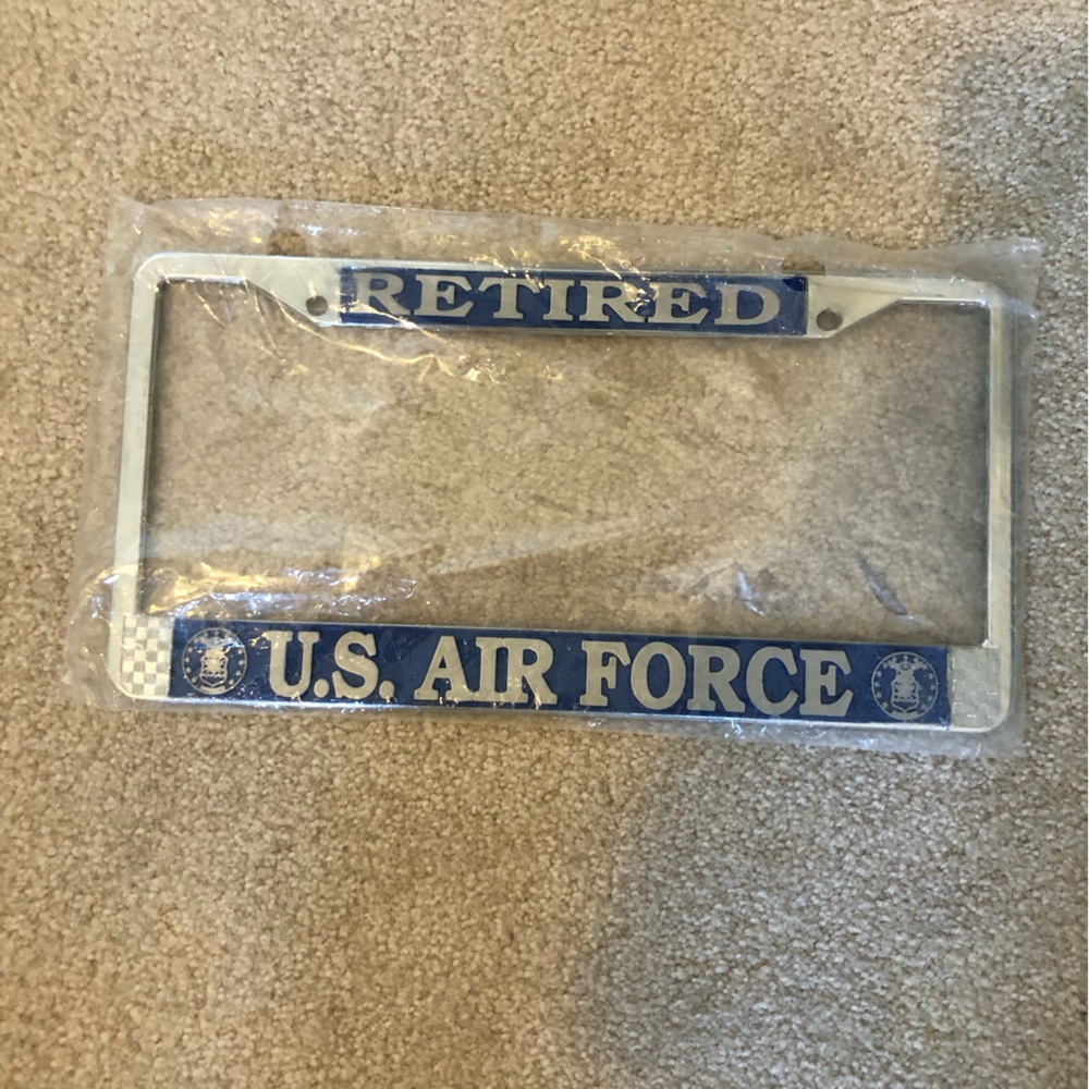 USAF Retired license plate frame